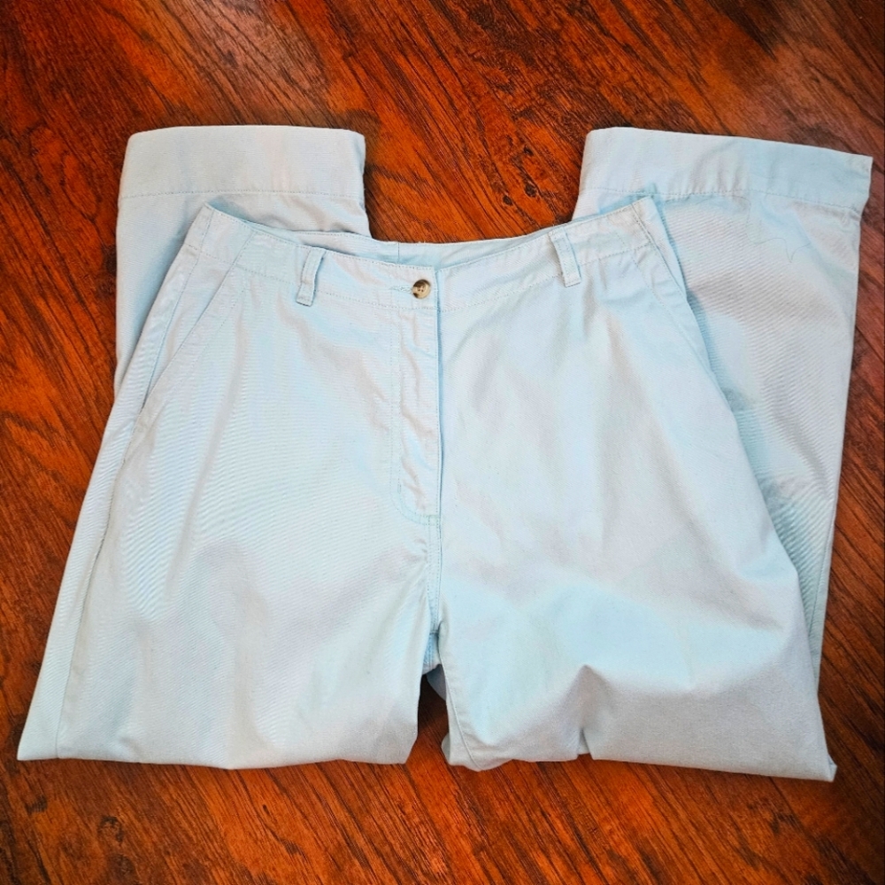 L.L.Bean Cotton Pants Light Blue Sz 10